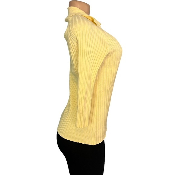 3/$30 🍂 Belldini Yellow Knit Y2K Bling Collared Sweater - Picture 4 of 9